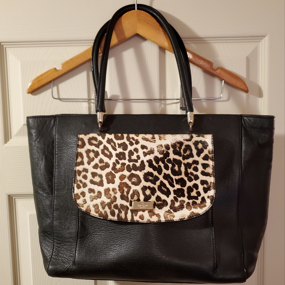 ⭐️HOST PICK⭐️ Kate Spade Leather Leopard Print Zipped Tote